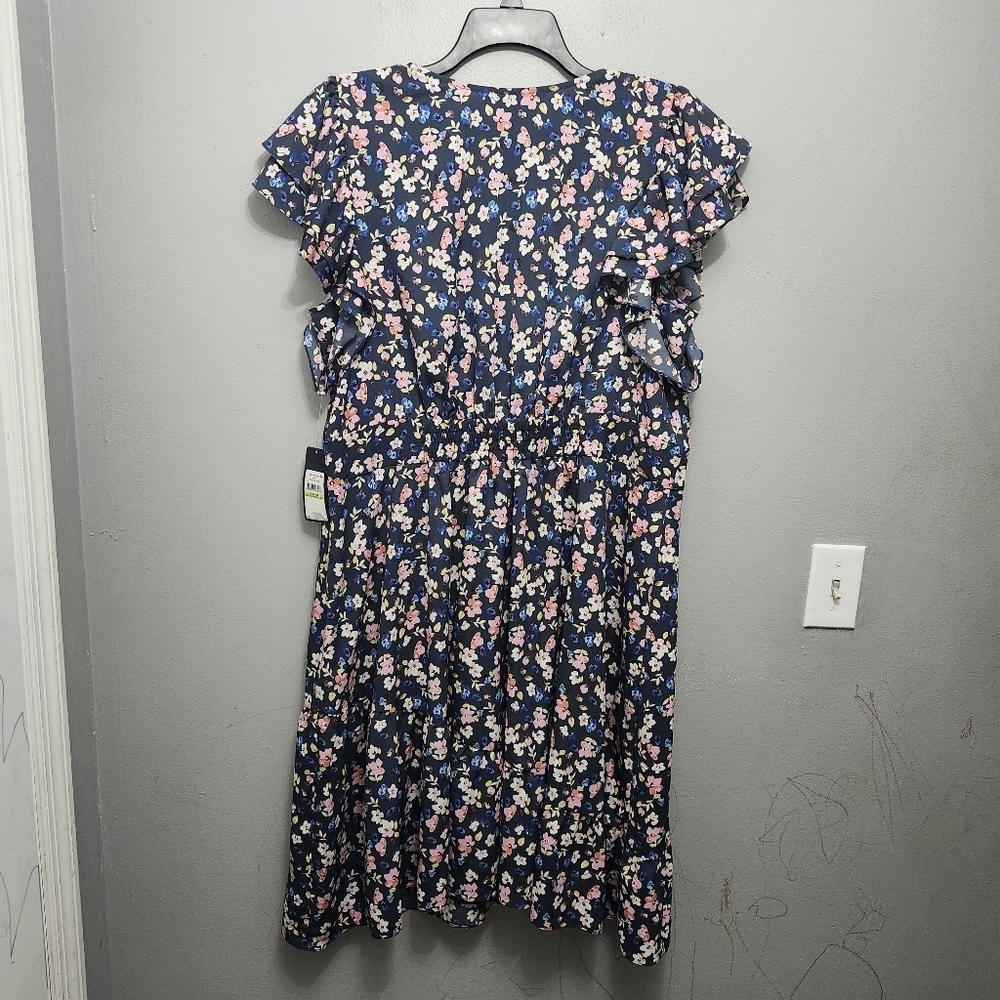 Rachel by Rachel Roy women's midi dress size 18W floral blue new with ta… - Picture 5 of 8